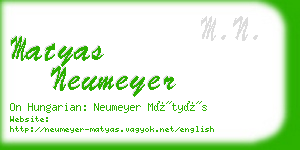 matyas neumeyer business card